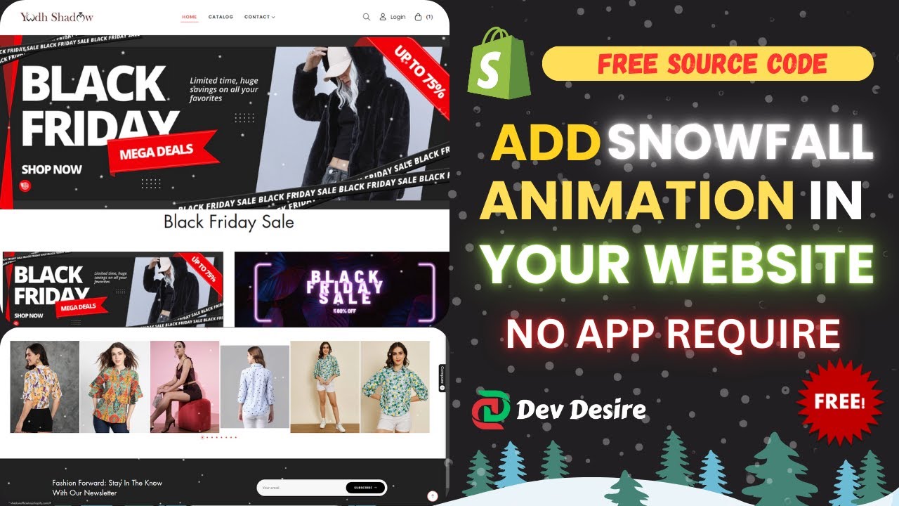 How to Add Snowfall Animation in Shopify Store (Free)